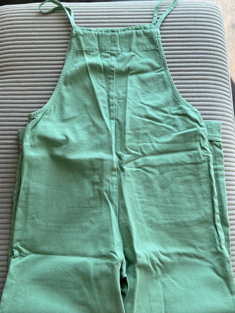 Zara Matcha Green Denim Overalls – Size XS